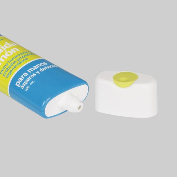 изготовленная на заказ косметическая трубка Д50мм 125-160мл пластиковая лицевая очищая верхнюю часть диска СПА лосьона тела