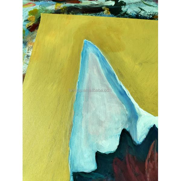 Hand Painted Modern Textured Canvas Colorful Oil Painting for Home Decor Medium Oil Print Method 6 Color