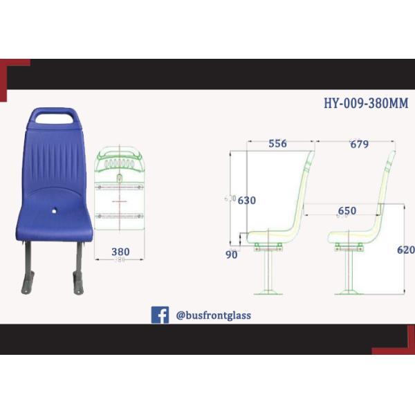 citybus seat plastci ABS kinglong 440mmblue red bus accessory yutong PUbus seats 350mm400mm420mm