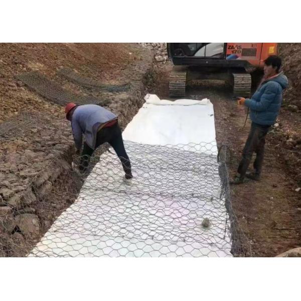 Стена Gabion тяжелого тюфяка  горячего погружения каменная гальванизировала гидравлическую пользу работ