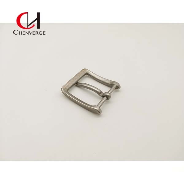 Zinc Alloy Nickel Simple Belt Buckles , Matte Solid Silver Belt Buckle