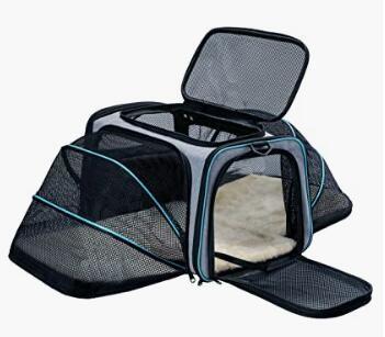 Dog Cat Carrier Airline Approved Pet Carrier Expandable Soft Sided Dog Travel Carrier Bag Dog Saddle Bag Pack
