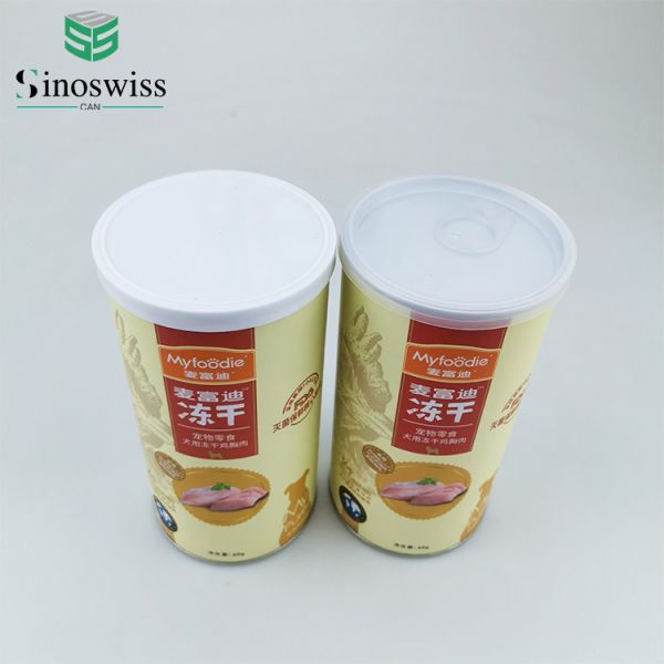 Private Label Pet Freeze Dried Food Packaging Reusable Pet Food Paper Tube Container