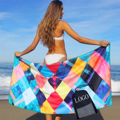 Sublimação feita sob encomenda seca rápida Sandless Digital de toalha de praia impressa
