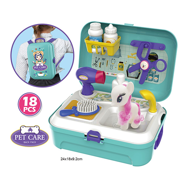 Portable Backpack Kitchen Role Play Toys , Pretend Play Children's Cooking Set