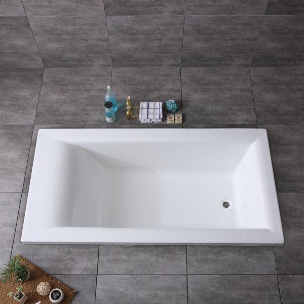 Simple Built-in Acrylic Bathtub Design for Asia Market Customized Request Option