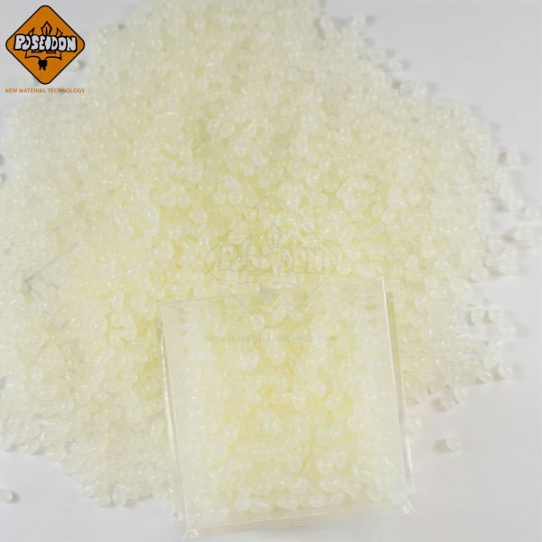 Poseidon G3240 Polyolefin Hot Melt Adhesive for Carton Sealing , 7mm PO Hot Glue Yellow Granule