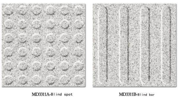 Gray Full Body Clay Blind Path Tiles 600x600mm Non-Slip