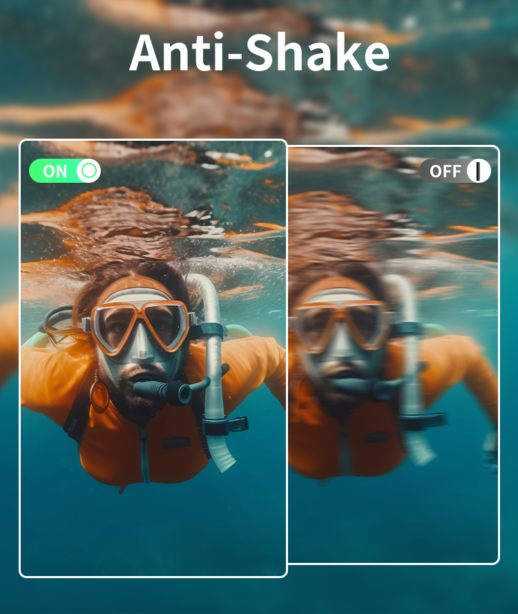 4K Underwater Camera 56MP UHD Video 16X Digital Zoom Anti Shake Auto Focus 2.7 Inch HD Screen for Snorkeling Diving and Swimming