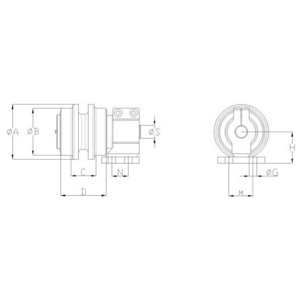 Track Carrier Roller Высококачественные железнодорожные несущие ролики для конвейеров D85E и грузоподъемных работ