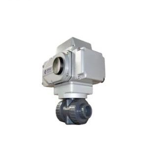 Plastic Electric Water Ball Valve With Motorized Actuator For Irrigation System