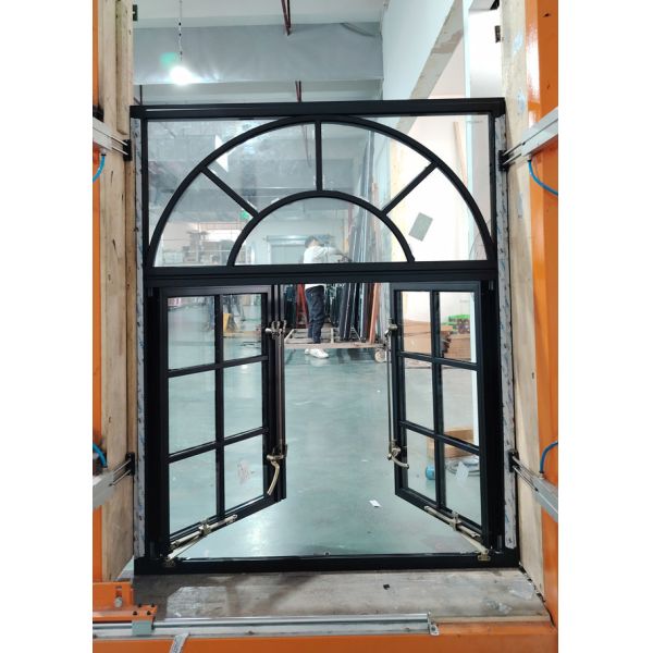 French retro style broken bridge aluminum sealed balcony window