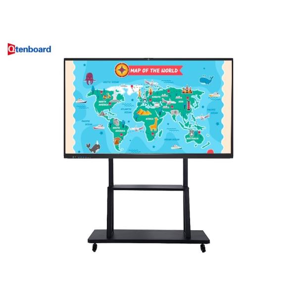 Qtenboard 65 75 Inch 4K HD Smart Interactive Whiteboard with AI Function and Multi-language System for Meetings