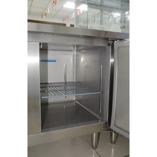 Réfrigérateur-congélateur commercial de cuisine en acier inoxydable à température unique du fabricant chinois, mode de refroidissement par air, style comptoir
