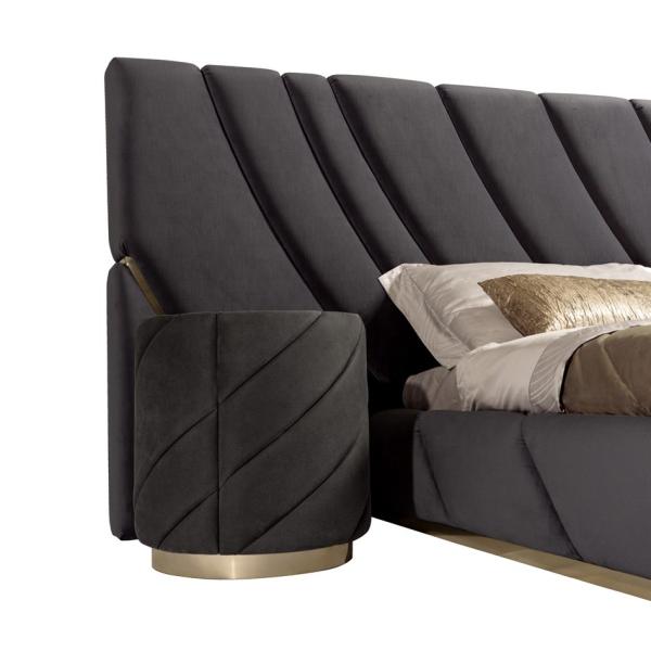 tabelas de cabeceira modernas de 500mm com gavetas 0.57m Nightstands contemporâneo de mármore