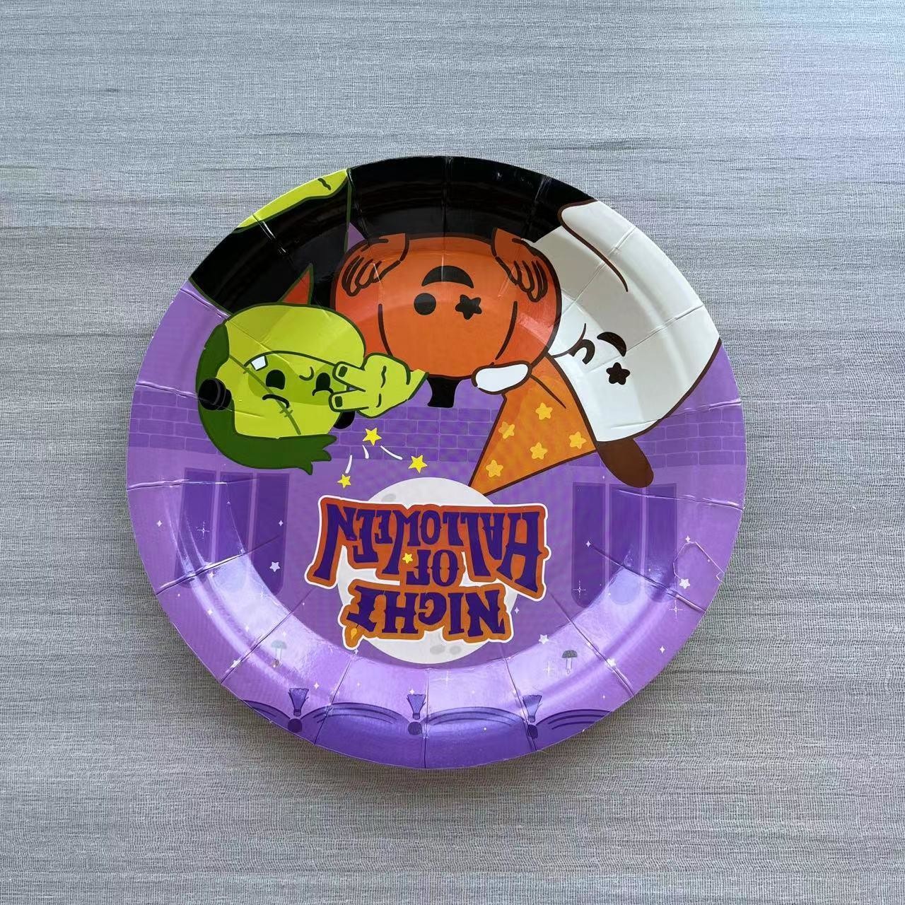 7inch Customizable Disposable Plates Colourful Party Plates for Birthday Party Tableware