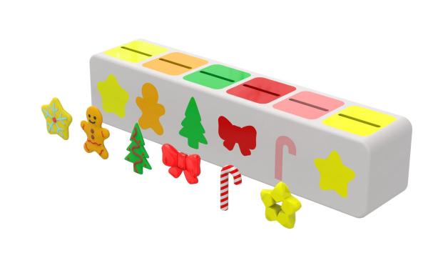 Silicone Rubber Christmas Tree Stacking Toy, Infant Kids Gift Color Recognition Educational Puzzle Toy