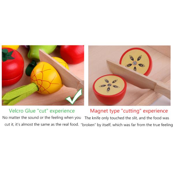 Варить подпирает еды игры роли 5.5cm игрушки плода деревянной магнитные