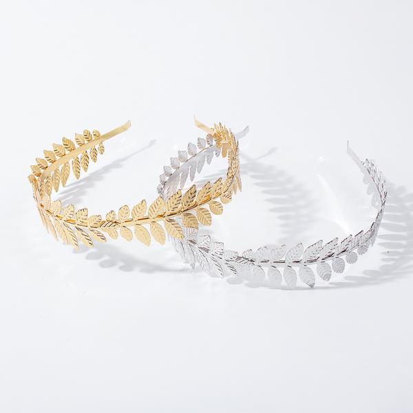 Alloy life leaf gold silver color headbands fashion design popular metal headwear hair accessories Yiwu accessories