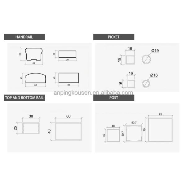 3м Чёрный алюминиевый горячее погружение оцинкованные порошкообразные покрытые садовые стальные ограждения панели с почтой