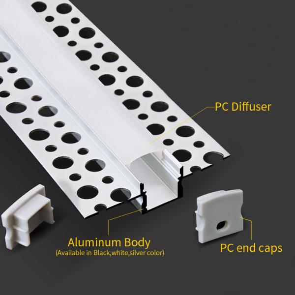 LEDのPlasterboardのプロフィールのアルミ合金6063の天井の照明のためのT5放出ハウジング