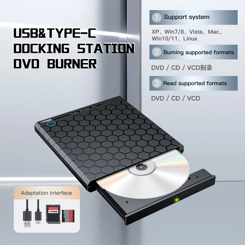 Внешний CD DVD Burner USB 3.0 USB C CD-RW Диск DVD-RW Burner Writer Player