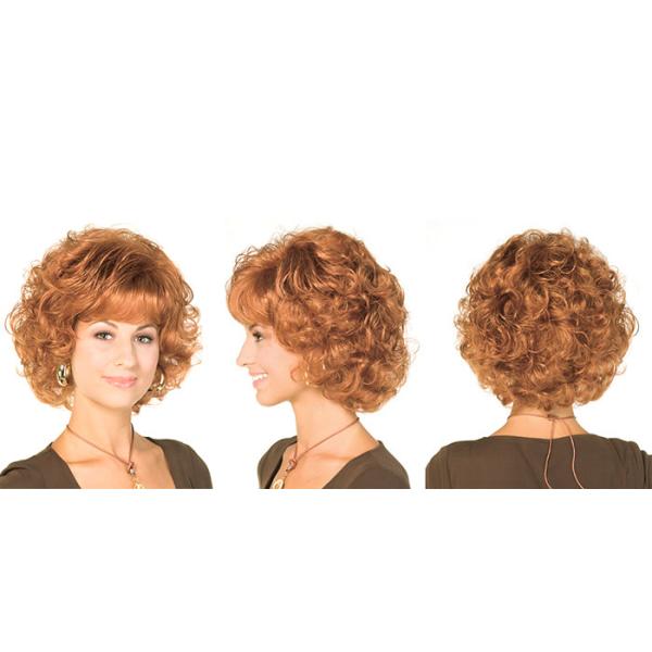Women's Brown Synthetic Short Curly Wigs For African American