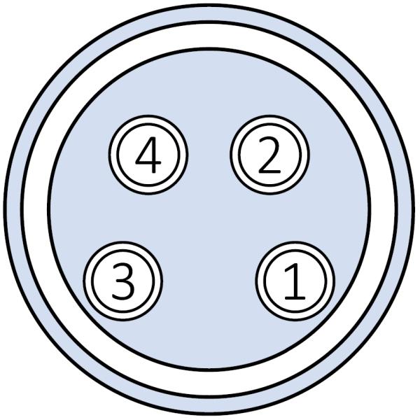 4 штифта M8 соединитель женское поле проводное водонепроницаемое IEC 61076-2-104