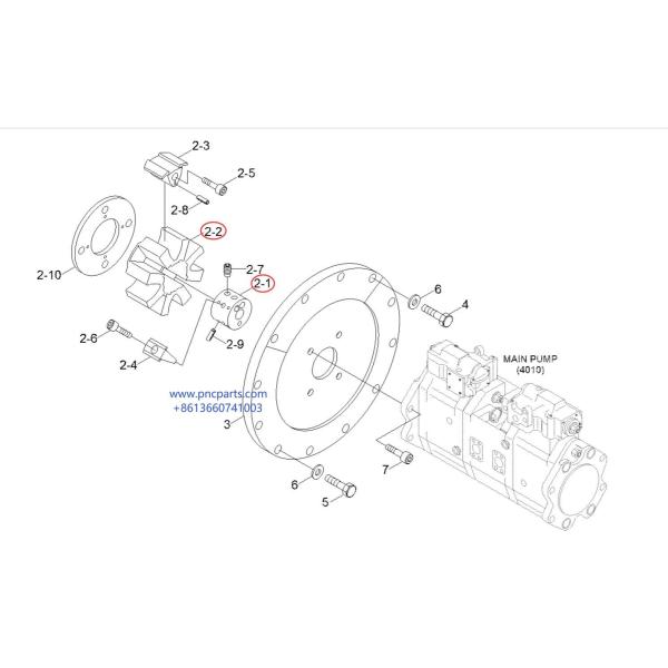 11NB-13010 Coupling Assy 240K 1NB-13030 For Hyundai Crawler Excavator R480-9