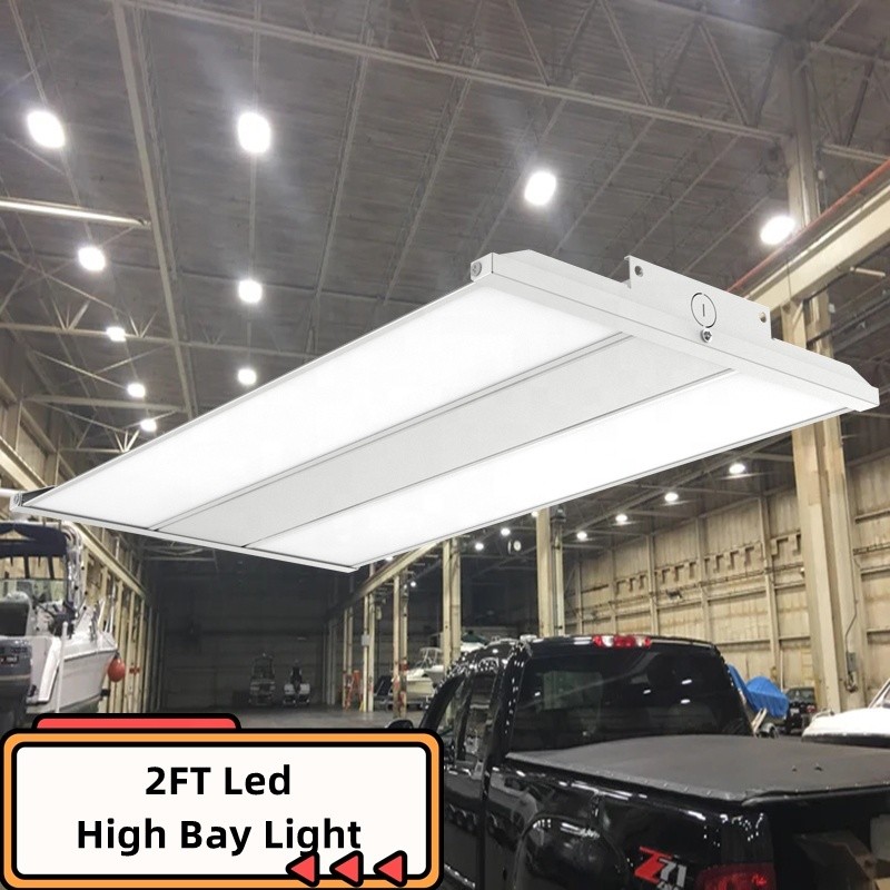 50000 Hours Lifespan PC Material Power CCT Switchable 2FT 105W LED Linear High Bay Light