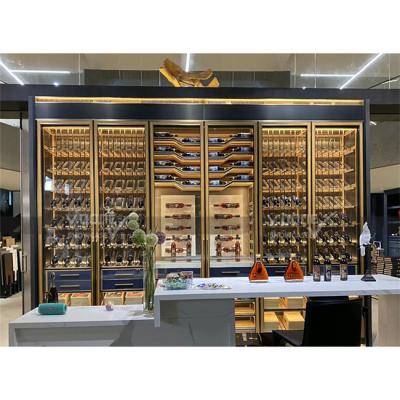 Commercial Cooling Metal Stainless Steel Wine Cabinet Display Racks