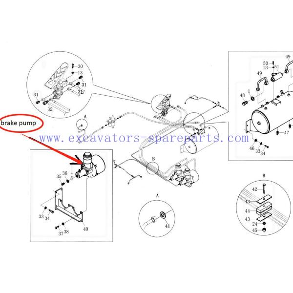 Brake Pump For ZL50F Wheel Loader Machinery Engine Spare Parts
