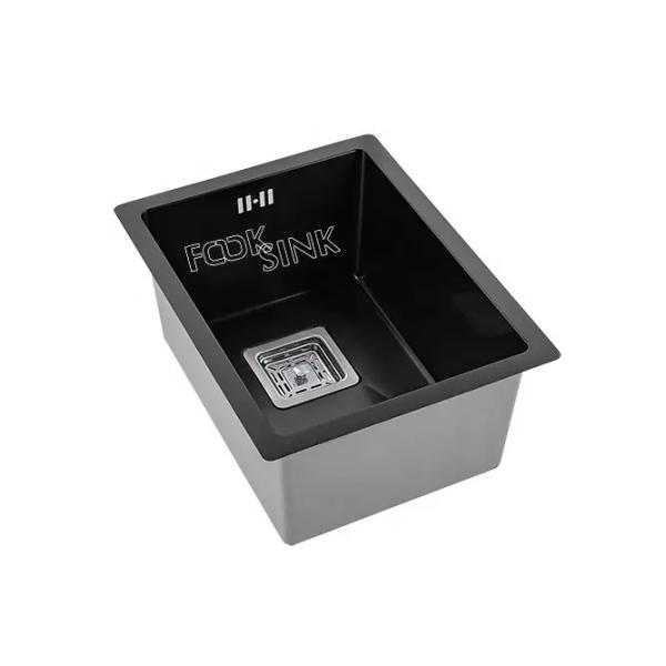 Customize Undermount Single Bowl Kitchen Sink Stainless Steel Matt Black Nano surface