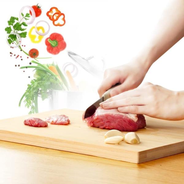 кухня разделочной доски 38x27x1.5cm квадратная бамбуковая изгибает более зеленого шеф-повара с пазом