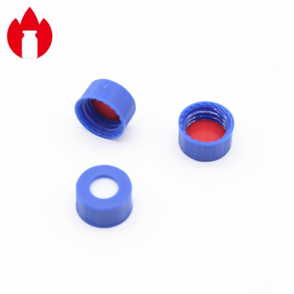 цвет ПП пластиковых завинчивых пробок 9мм материальный голубой для хроматографически бутылки