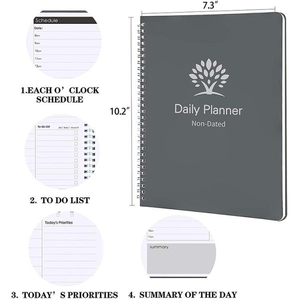 Offset Printing Hardcover Custom Journal Planner Glue Binding Daily Agenda Notebook