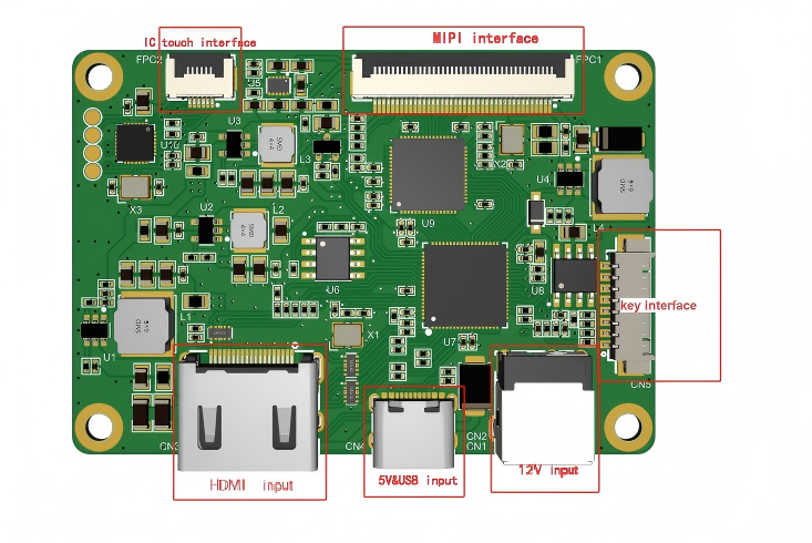MIPI DSI Display Driver Board With HDMI 1.4 Input / 12V Power / 5V USB Interface