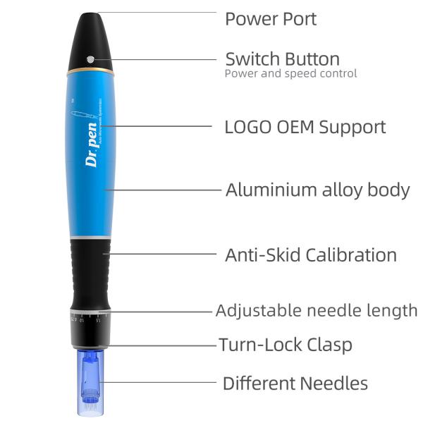 Electric derma pen Dr pen A1 micro needling dermal matrix therapy beauty devies Bayonet Prot Needle Cartridges dermopen