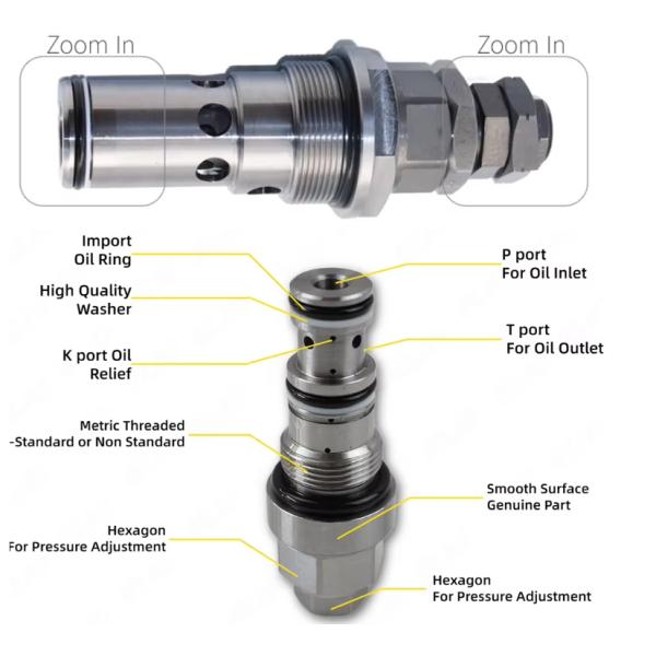 Sany SY75C SY55U SY60C SY125C SY70C Excavator Hydraulic Relief Valve Work Machinery Parts Main Service  Valve Pressure Swing device