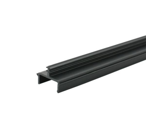 Matte Black Fixed Panel Shower Door Deep U-Channel Profile Plastic Customized