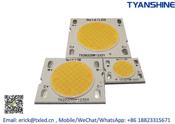 Solderless Tunable White COB LED 2800K-6000K 15W Bi-color COB CRI90