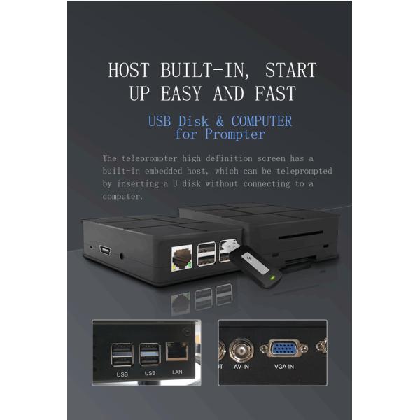 17 polegadas Super Sala de Conferências Teleprompter Discurso de Reunião Prompter de Molde Privado embutido