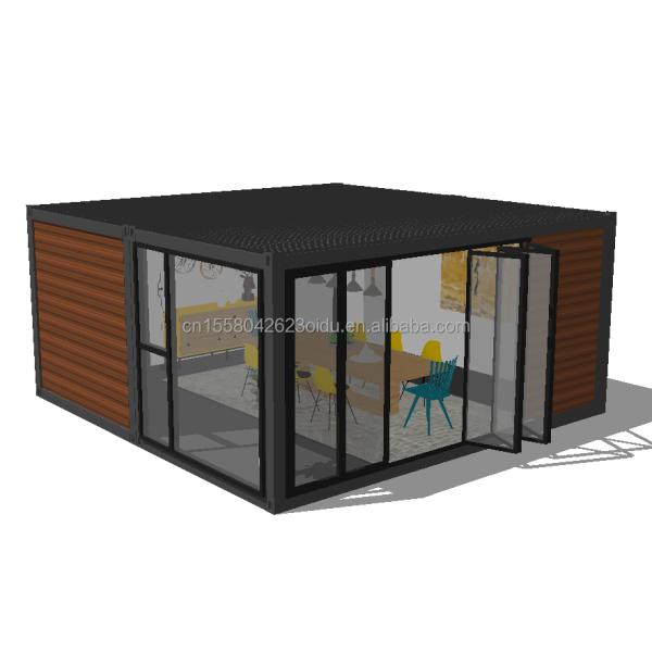 Casa prefabricada modular de madera de dos pisos para vivienda urbana o alquiler de vacaciones