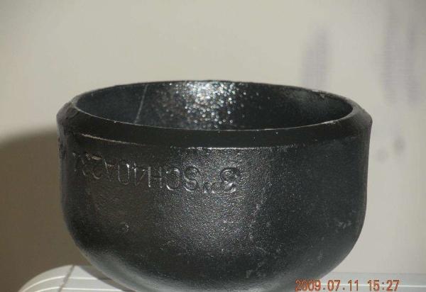 SCH10 Galvanized Carbon Steel Pipe Cap  Sandblasting Black Paint  SCH20 SCH30 SCH40