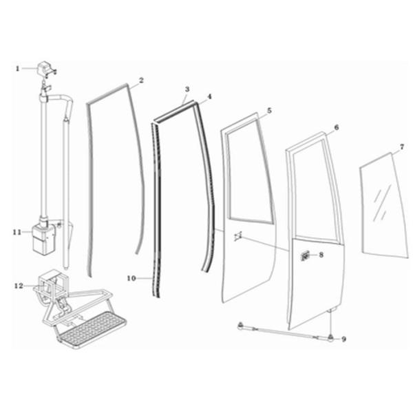 Outernal Rotary Pneumatic Bus Door Systems  Lift Lock ,  NR300 Bus Door Parts