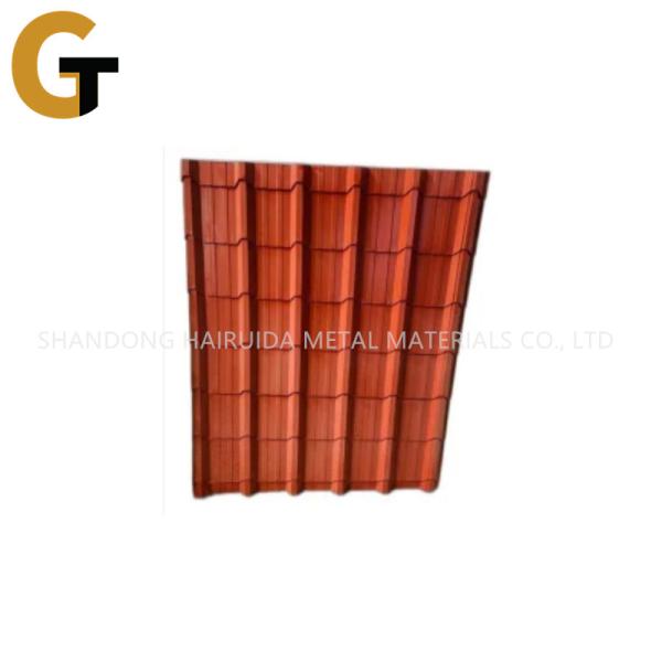 RAL Corrugated Iron Roofing Sheet With 18 - 25mm Wave Height 235-275Mpa Yield Strength