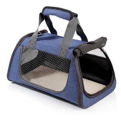 Navy Blue Color Puppy Carry Bag , Dog Travel Bag Washable Large Capacity