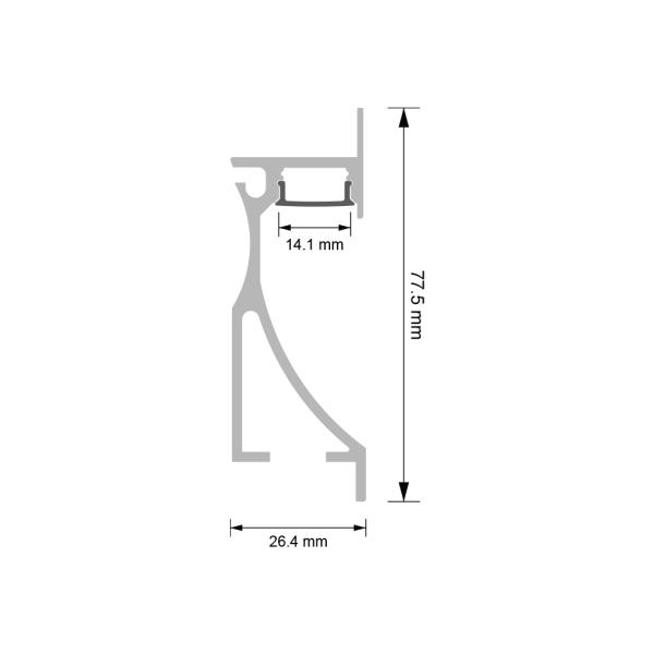 6061-T6 alloy LED Skirting Profiles efficient heat dissipation