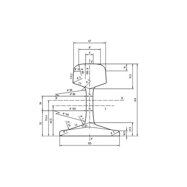 Custom Length EN Standard 49E1 S49 Steel Rail Suppliers