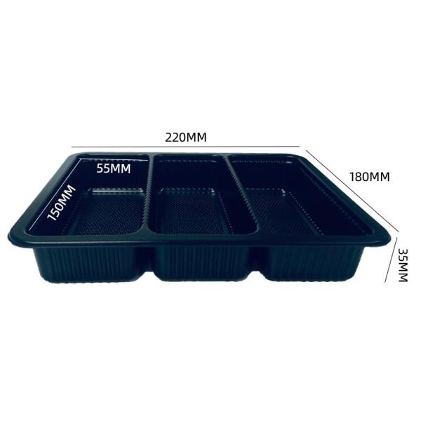 Barquette en PP noir de qualité alimentaire pour l'emballage de la viande